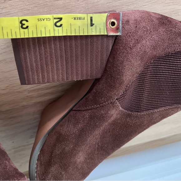 Steve Madden Tackle block heel knit taupe suede boots size 7.5 - Picture 7 of 9